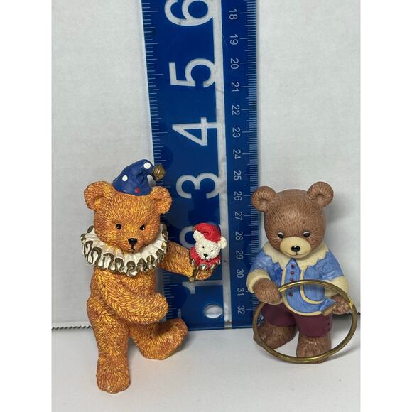 Vintage 1996 Bronson Collectibles Porcelain Lot of 2 Circus & Town Country Bear - Picture 2 of 11